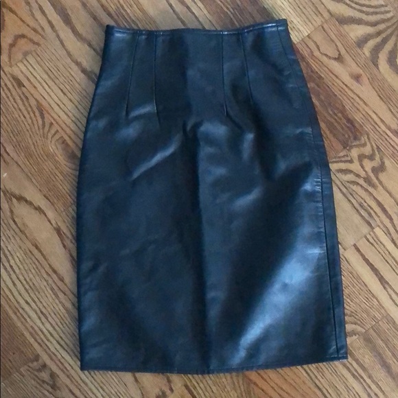 Vintage Erez Sport High Waist Leather Skirt - Picture 1 of 3